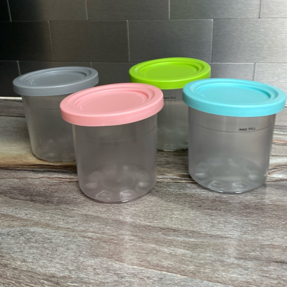 Ice Cream Containers with Multicolor Lids - Picture 2 of 4
